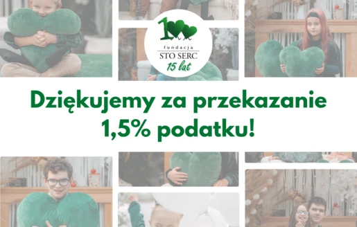 Otrzymaliśmy przelew środków z 1,5% podatku. Pobiliśmy kolejny rekord!